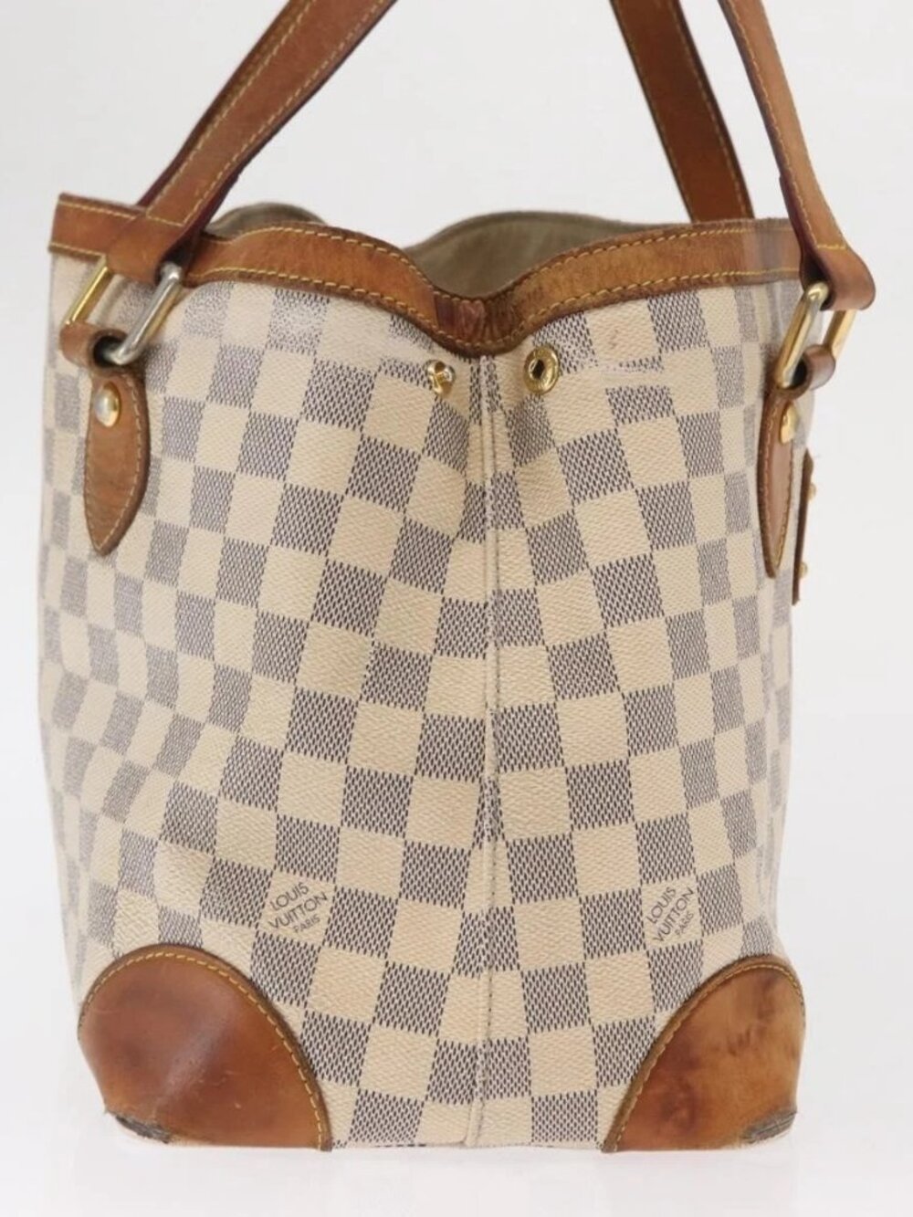 LOUIS VUITTON Damier Azur Hampstead MM Tote Bag N51206 LV Auth 169626 - Picture 6 of 16